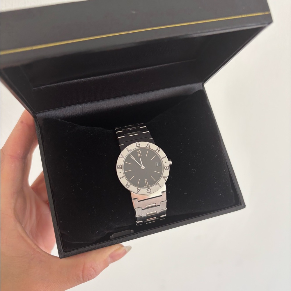 Bulgari Silver and Black Watch